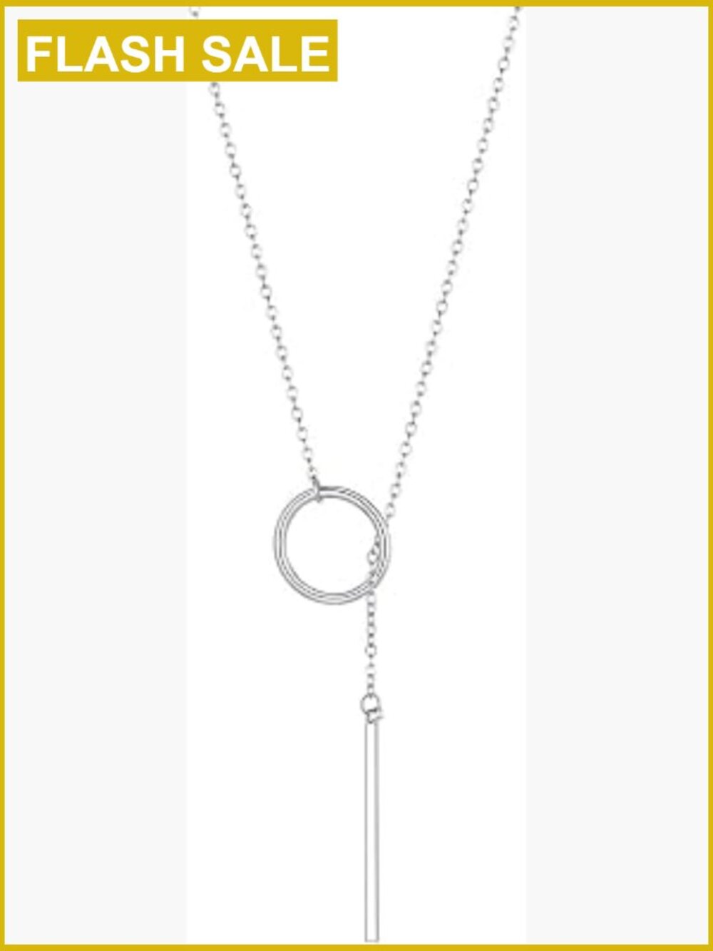 Y-Shaped Lariat Drop Bar Necklace with Gift Box 28in